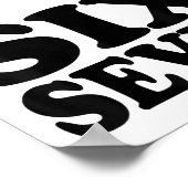 Poster J'aime 67 drôle de mème J'aime six sept (Coin)