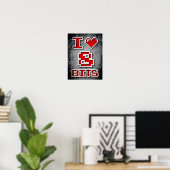 Poster J'aime 8 bits (Bureau à domicile)