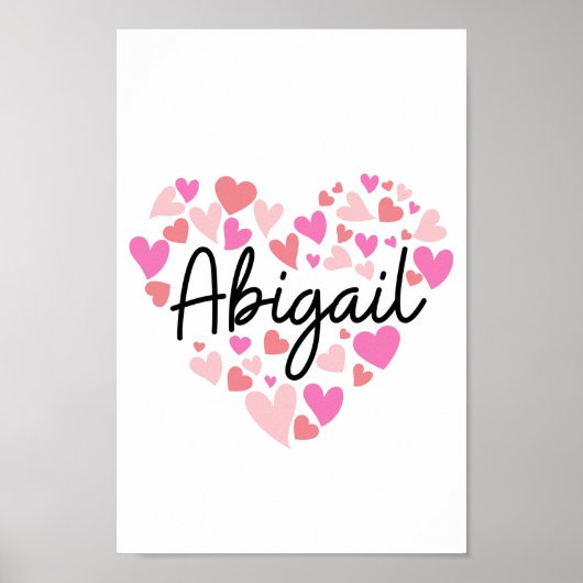 Poster J'aime Abigail (Devant)