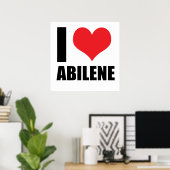 Poster J'aime Abilene (Bureau à domicile)