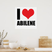 Poster J'aime Abilene (Cuisine)