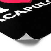 Poster J'aime Acapulco Mexique (Coin)