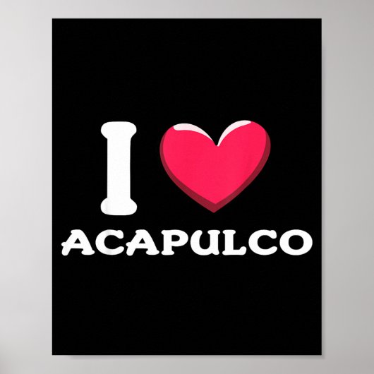 Poster J'aime Acapulco Mexique (Devant)
