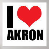 Poster J'aime Akron (Devant)