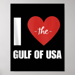 Poster J'Aime Amérique Golfe Du Mexique Président Trump G