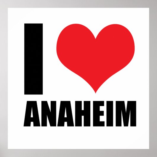 Poster J'aime Anaheim (Devant)