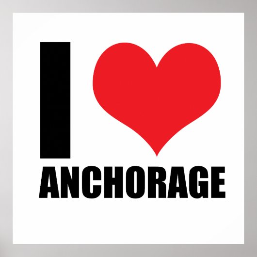 Poster J'aime Anchorage (Devant)