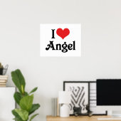 Poster J'aime Ange (Bureau à domicile)