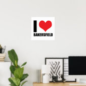 Poster J'aime Bakersfield (Bureau à domicile)