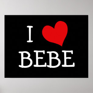Poster J'aime Bebe