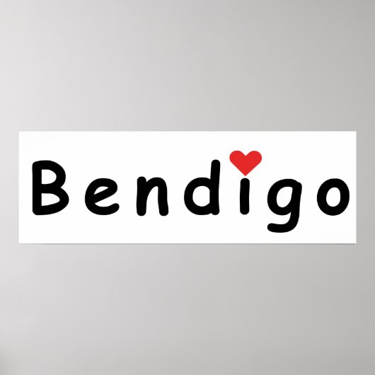 Poster J'aime Bendigo (Devant)