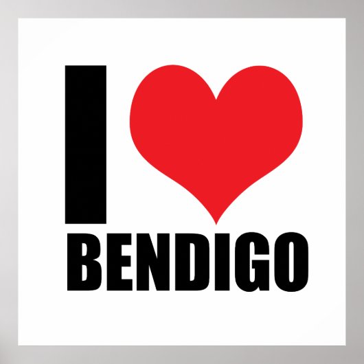 Poster J'aime Bendigo (Devant)