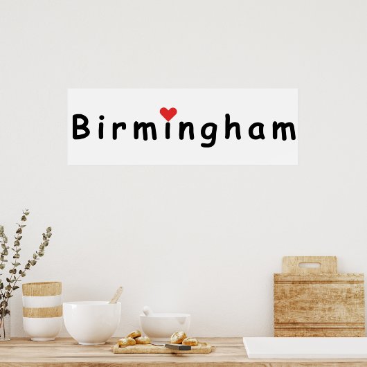 Poster J'aime Birmingham (Cuisine)