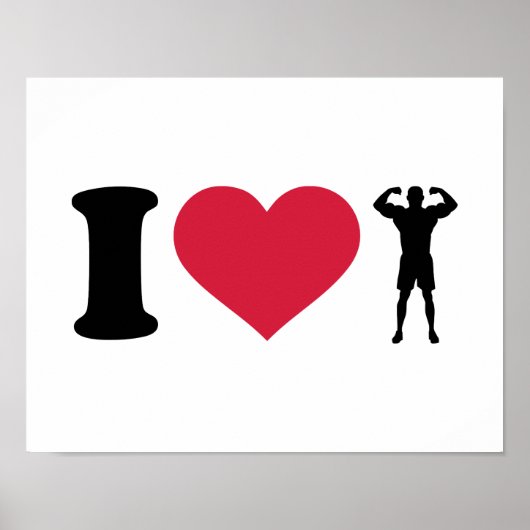 Poster J'aime Bodybuilding (Devant)
