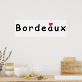 Poster J'aime Bordeaux (Cuisine)