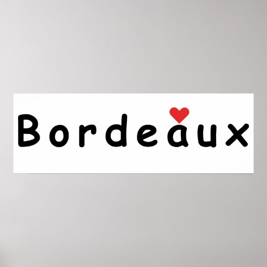 Poster J'aime Bordeaux (Devant)