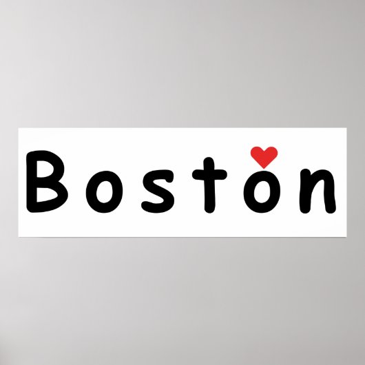 Poster J'aime Boston (Devant)