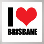 Poster J'aime Brisbane (Devant)