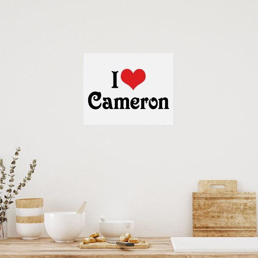 Poster J'aime Cameron (Cuisine)