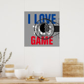 Poster J'Aime Ce Jeu Basketball Motivationnel (Cuisine)