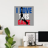 Poster J'Aime Ce Jeu Basketball Motivationnel (Bureau à domicile)