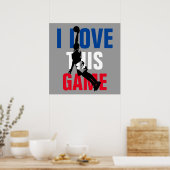 Poster J'Aime Ce Jeu Basketball Motivationnel (Cuisine)