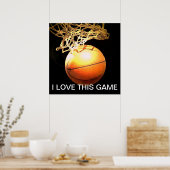 Poster J'Aime Ce Jeu Basketball Sport Motivationnel (Cuisine)