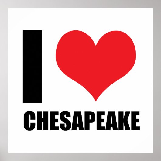 Poster J'aime Chesapeake (Devant)
