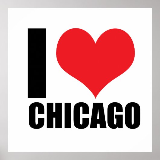 Poster J'aime Chicago (Devant)