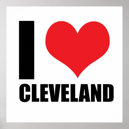 Poster J'aime Cleveland (Devant)