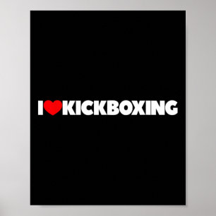 Poster J'aime (cœur) le kickboxing
