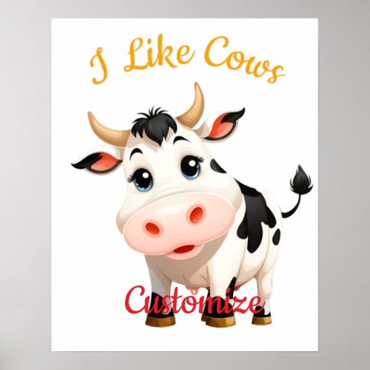 Poster J'Aime Cows Art Thunder_Cove (Devant)