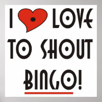 J'aime crier Bingo