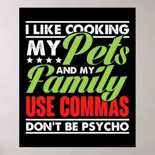 Poster J'Aime Cuisine Mes Animaux De Compagnie Et Mon Uti (Devant)