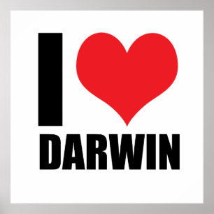 Poster J'aime Darwin