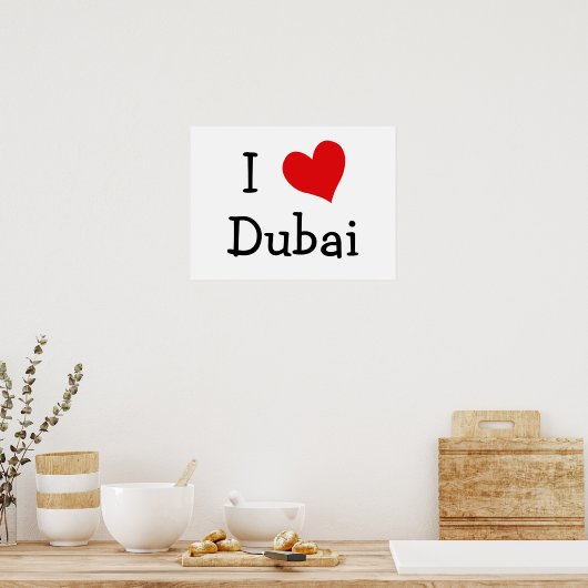 Poster J'aime Dubaï (Cuisine)