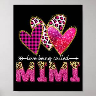 Poster J'aime être appelée Mimi Grand-mère Valentine Mère
