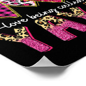 Poster J'Aime Être Appelée Yaya Grand-mère Valentine Mère (Coin)