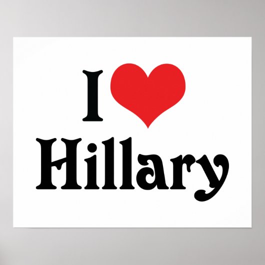 Poster J'aime Hillary (Devant)