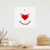 Poster J'aime Homebrew (Cuisine)