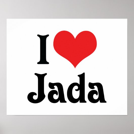 Poster J'aime Jada (Devant)