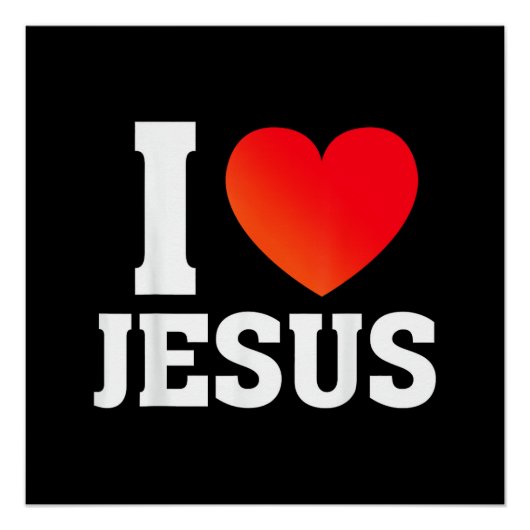 Poster J'aime Jésus (Devant)