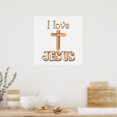 Poster J'aime Jésus (Cuisine)