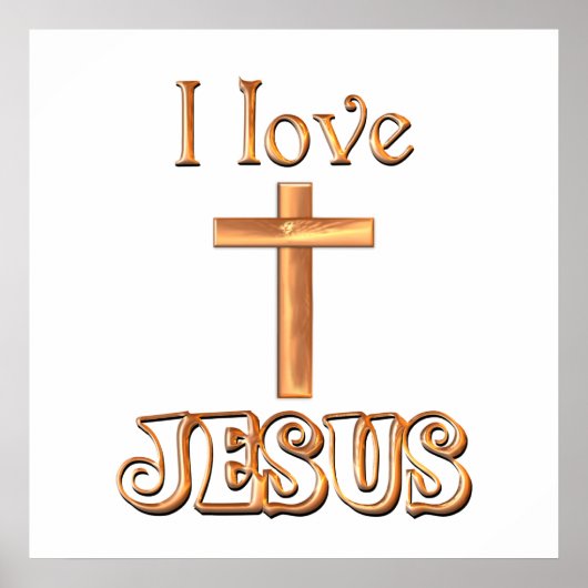 Poster J'aime Jésus (Devant)