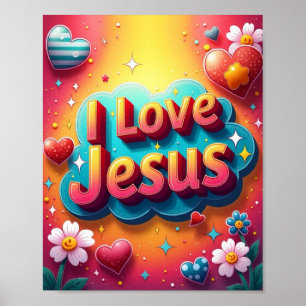 Poster J'aime Jésus