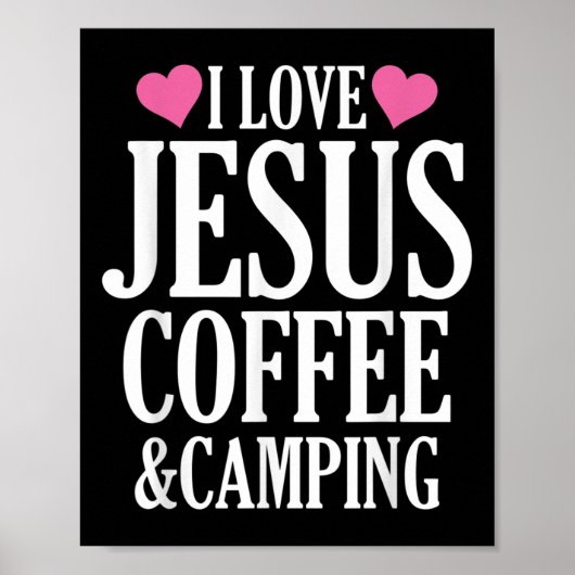 Poster J'aime Jésus Café Et Camping (Devant)