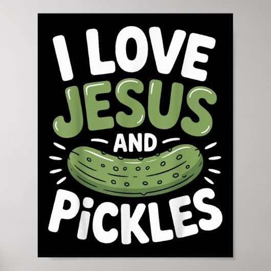 Poster J'aime Jésus Et Les Cornichons (Devant)