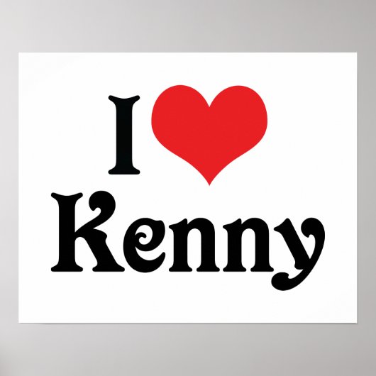 Poster J'aime Kenny (Devant)