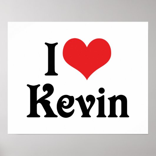 Poster J'aime Kevin (Devant)