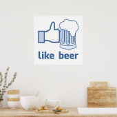 Poster J'aime la bière (Cuisine)